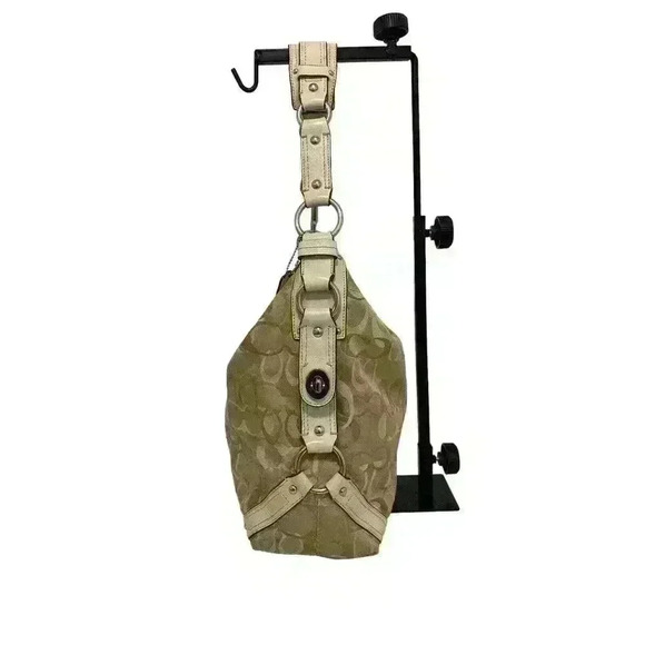 Coach Vintage Signature Handbag Shoulder Bag Tan and Beige - Picture 2 of 11